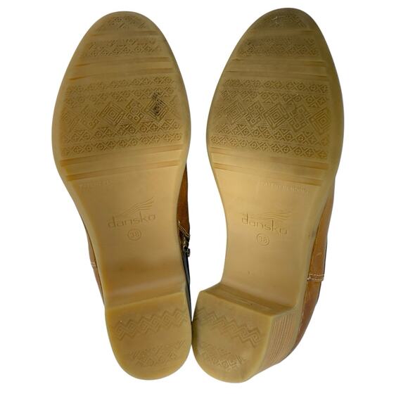 DANSKO Harlene Waxy‎ Burnished Tan Short Comfort Ankle Boot Womens Size 38 US 8 - Picture 9 of 10